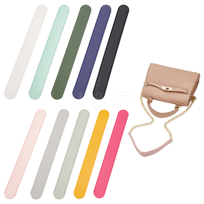 10Pcs 10 Colors Imitation Leather Bag Strap Padding FIND-WR0008-74-1