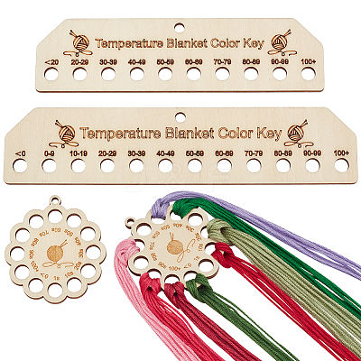 4Pcs Wood Thread Winding Boards AJEW-WH0534-51B-1