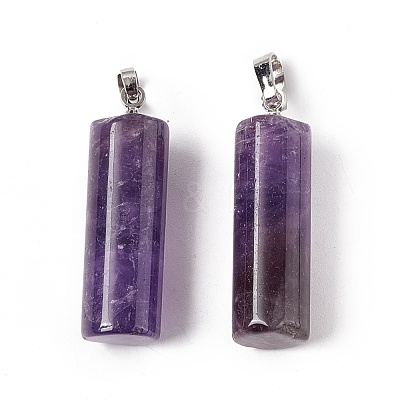 Natural Amethyst Pendants G-E135-02P-06-1