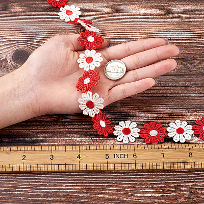 Colorful Polyester Lace Trim OCOR-TA0001-34A-1