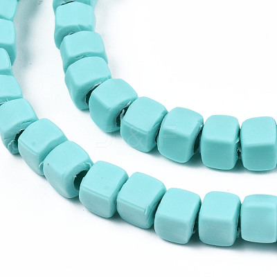 Handmade Polymer Clay Beads Strands CLAY-S092-78G-1