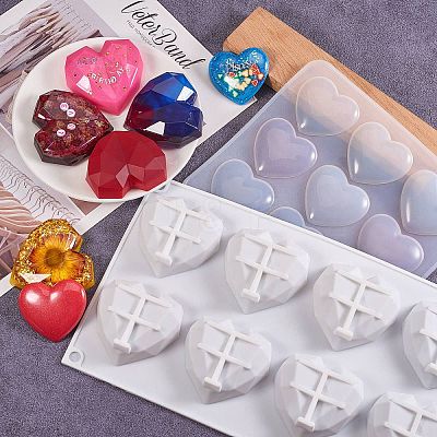 2Pcs 2 Style DIY Food Grade Silicone Molds DIY-SZ0006-55-1