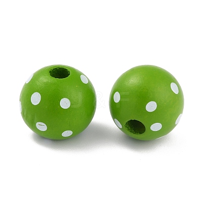 Dyed Natural Wooden Beads WOOD-O005-01C-1