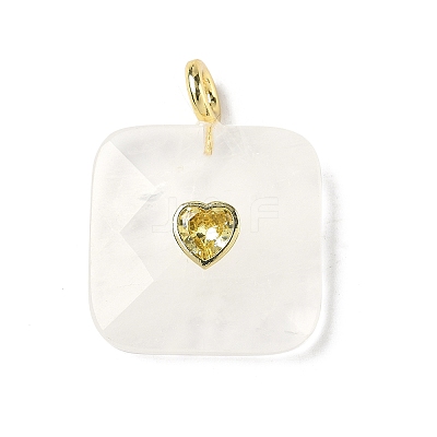 Natural Quartz Crystal Faceted Pendants G-C274-03F-1