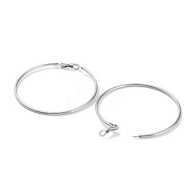 Non-Tarnish Ring 304 Stainless Steel Hoop Earrings for Women Men EJEW-B049-02G-P-1