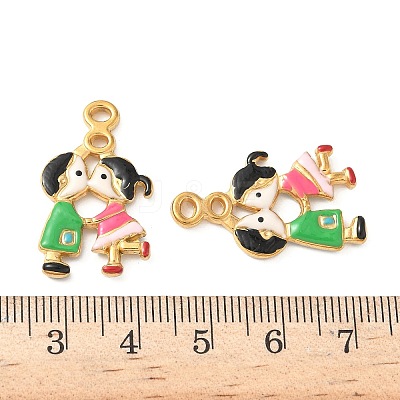 304 Stainless Steel Enamel Pendants STAS-I346-16G-02-1