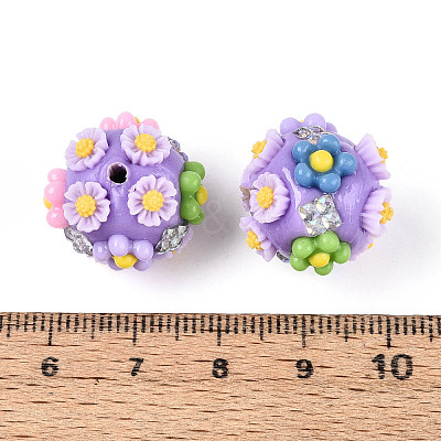 Handmade Polymer Clay Beads CLAY-N015-08-1