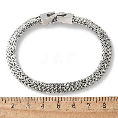 304 Stainless Steel Wheat Chain Bracelets for Women Men STAS-N117-02P-1
