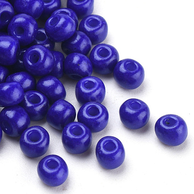 Baking Paint 6/0 Glass Seed Beads SEED-Q025-4mm-M20-1