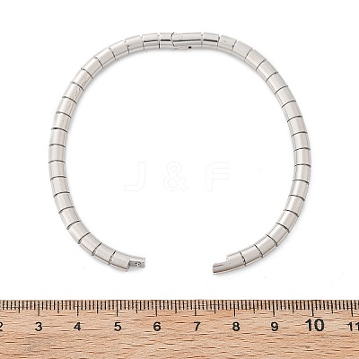 Texture 304 Stainless Steel Bangles for Women BJEW-Z092-14P-1
