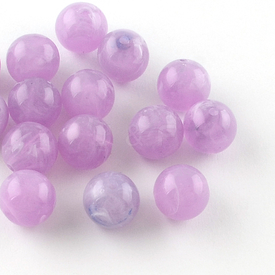 Round Imitation Gemstone Acrylic Beads OACR-R029-8mm-18-1