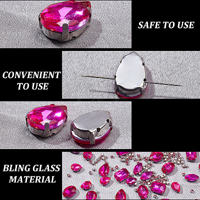 156Pcs 7 Styles Sew on Rhinestone DIY-SP0007-30D-1