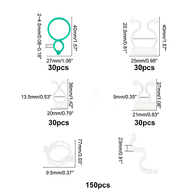 Plant Climbing Wall Fixture Clips AJEW-GA0002-61-1