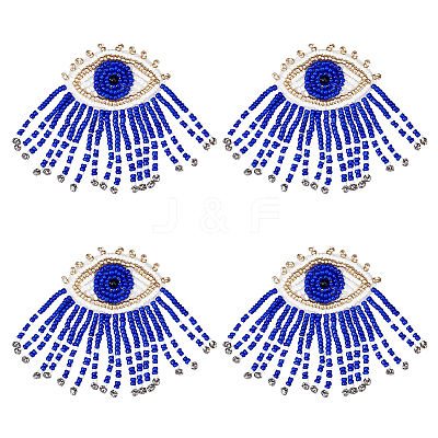 Evil Eye Felt Cloth Patches PATC-WH0007-05B-1