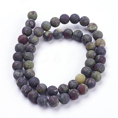 Natural Bloodstone Beads Strands G-F520-59-4mm-1