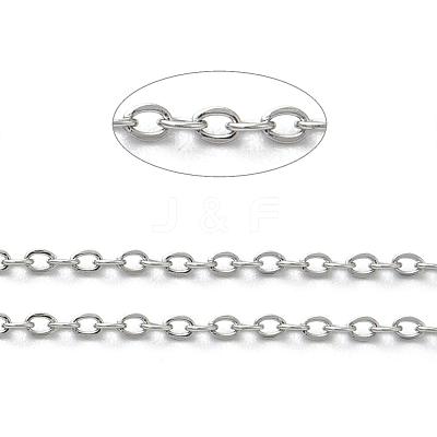 Tarnish Resistant 304 Stainless Steel Cable Chains CHS-K002-32-1