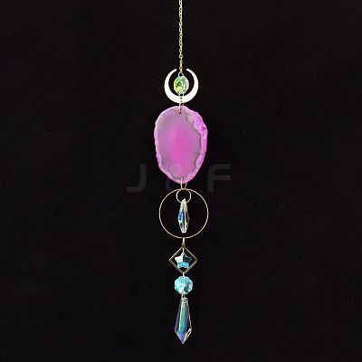 Natural Agate Piece Hanging Ornaments PW-WG29125-02-1