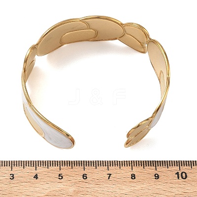 Women's 304 Stainless Steel Cuff Bangles BJEW-F542-01G-01-1