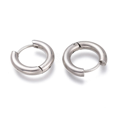 Tarnish Resistant 201 Stainless Steel Huggie Hoop Earrings EJEW-O095-05-02-1