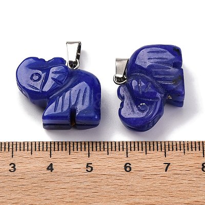 Dyed Natural White Jade Pendants G-B127-05P-13-1