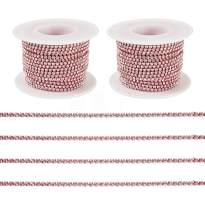 2 Roll Electrophoresis Iron Rhinestone Strass Chains CHC-TA0001-38A-1
