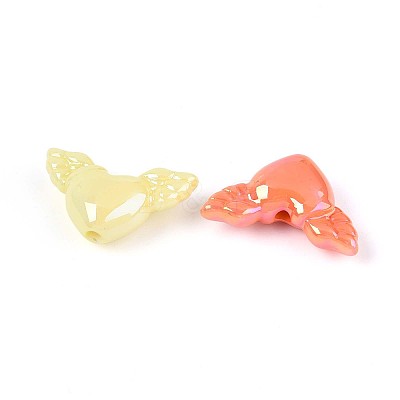 UV Plating Opaque Acrylic Beads OACR-T028-55-1
