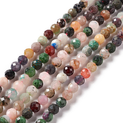 Natural & Synthetic Mixed Stone Beads Strands G-F717-04-1