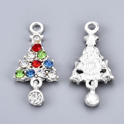 Alloy Colorful Rhinestone Pendants PALLOY-Q441-029-RS-1