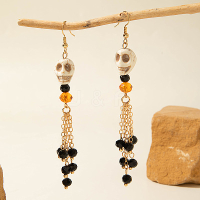Halloween Alloy & Acrylic & Resin & Glass Tassel Dangle Earrings FS-WGA02EE-25-1