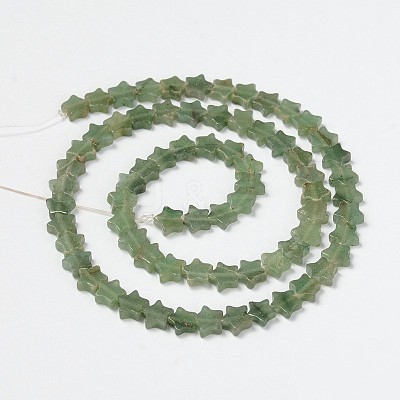 Green Aventurine Star Bead Strands G-M201-26-6mm-1