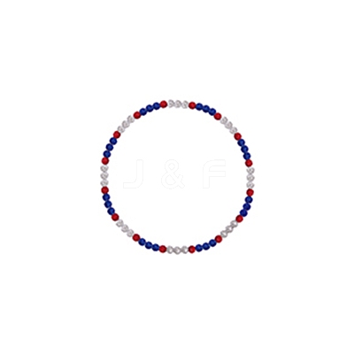 Polymer Clay Rhinestone Round Beaded Necklaces NJEW-SW00049-02-1