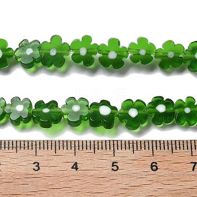 Handmade Millefiori Lampwork Beads Strands LAMP-F035-09J-1