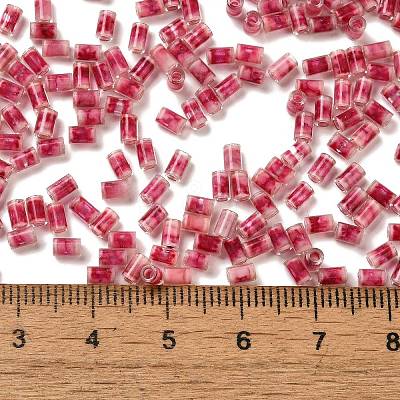 Two Tone Inside Colours Transparent Glass Seed Beads SEED-C004-05F-1