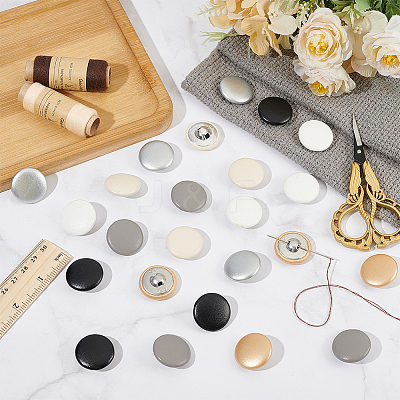 36Pcs 6 Colors Aluminum Snap Buttons FIND-WR0011-57B-1