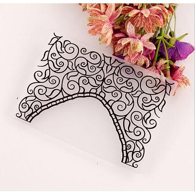 Plastic Fondant Stencil DIY-WH0221-05O-1