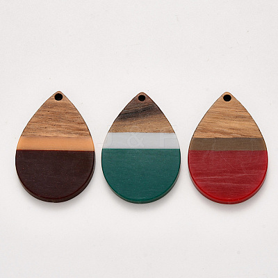 Resin & Walnut Wood Pendants RESI-S384-002A-A-1