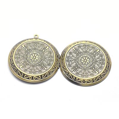 Brass Locket Pendants KK-F717-21AB-NR-1
