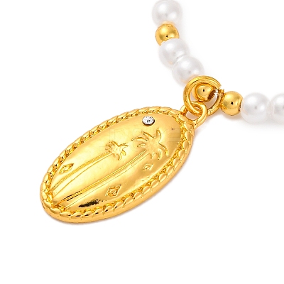 Alloy Rhinestone Pendant Necklaces for Women NJEW-U013-10G-01-1