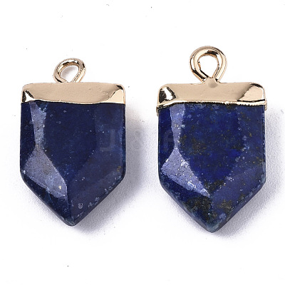 Natural Lapis Lazuli Pointed Pendants G-N326-34E-1