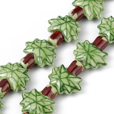 Handmade Porcelain Beads Strands PORC-F008-02B-1