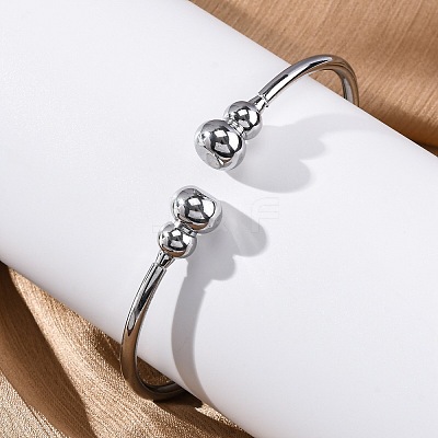 304 Stainless Steel Cuff Bangles BJEW-P310-08P-1