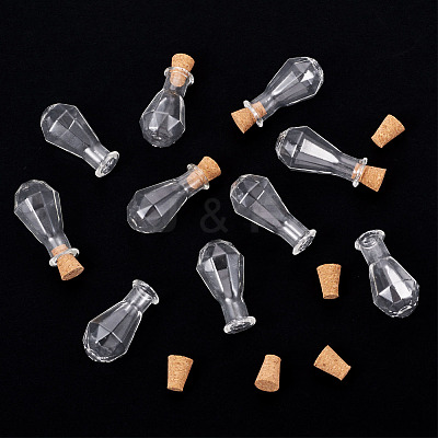 10Pcs Clear Glass Wishing Bottles AJEW-TA0002-85E-1