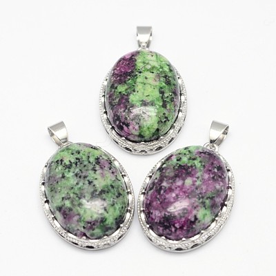 Natural Ruby in Zoisite Pendants X-G-D851-31-1