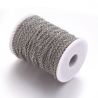 Tarnish Resistant 304 Stainless Steel Cable Chains CHS-R003-0.8mm-1
