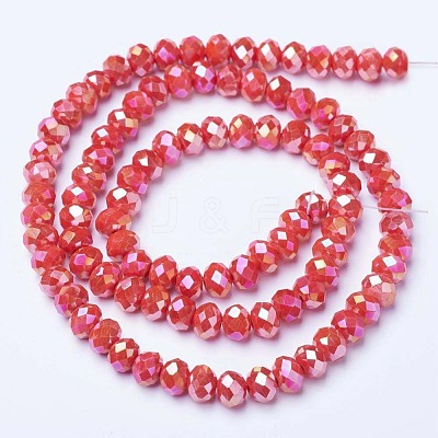 Electroplate Glass Beads Strands EGLA-A034-P8mm-B06-1