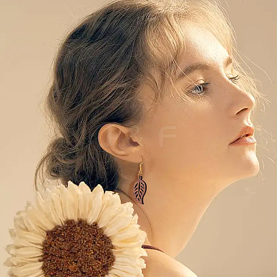 DIY Leaf Earring Making Kit DIY-OC0004-44-1