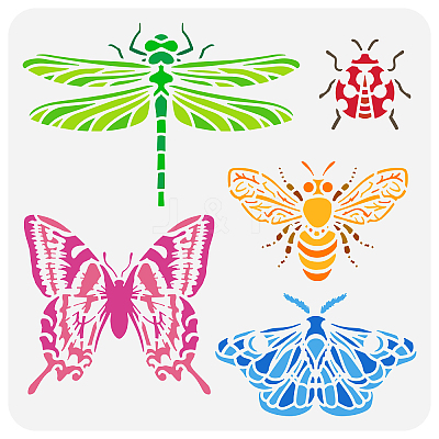 PET Hollow Out Drawing Painting Stencils DIY-WH0391-0559-1