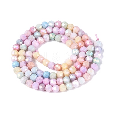 Anti-Tarnish Electroplate Glass Beads Strands LS-EGLA-ZX010-4mm-14-1