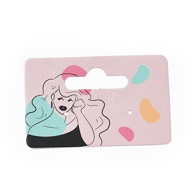 Rectangle Paper One Pair Earring Display Cards with Hanging Hole CDIS-C004-04C-1