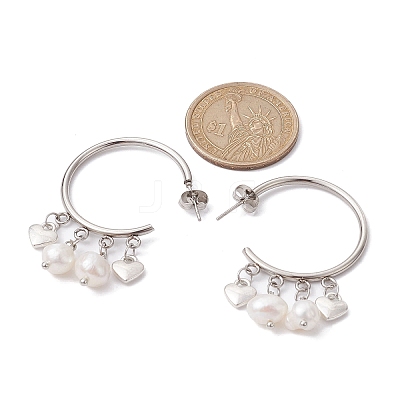 304 Stainless Steel Half Hoop Earrings EJEW-JE05590-03-1